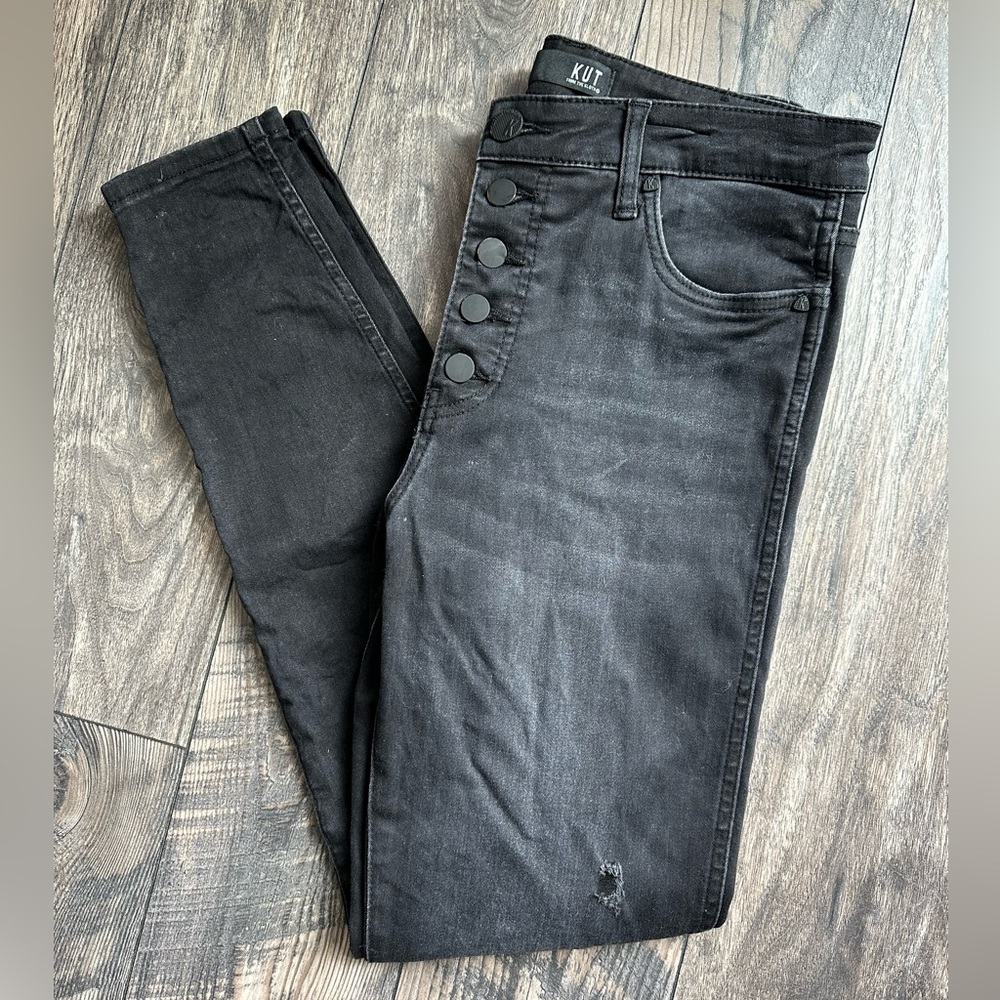 Kut from the Kloth Button-fly Straight Leg Jeans